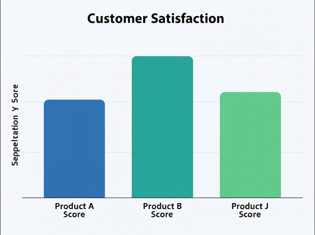Graph comparing customer satisfaction metrics