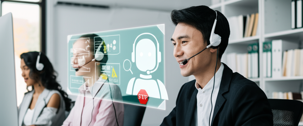 Human and AI collaboration model in customer service